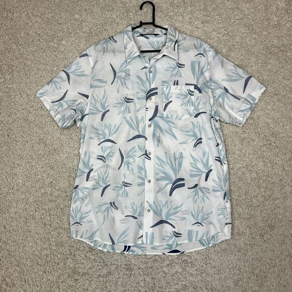 Travis Mathew Other - Travis Mathew Shirt Mens Large Blue Floral Print Button Up Hawaiian Camp Beach